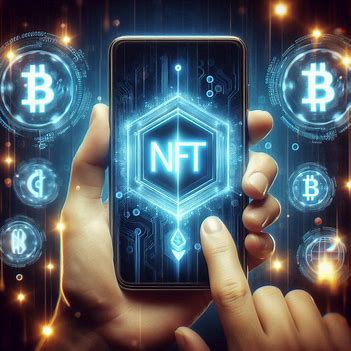 NFT displayed on a sleek smartphone screen